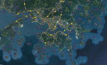 谷歌地圖展示的香港