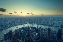 自環球金融中心俯瞰上海