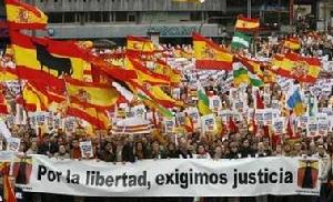 上萬西班牙民眾舉行示威活動，抗議一名巴斯克分離主義分子獲得減刑