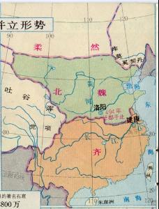 南北朝地圖