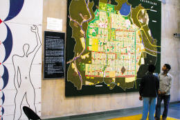 （圖）城市建設博物館裡的城區設計圖