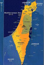 巴勒斯坦（灰色）加沙地區和西岸地區