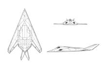 F-117A三視圖