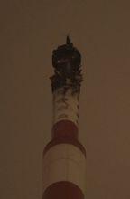 東方明珠著火 電視塔頂特寫