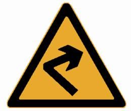 向右急彎路標誌 向右急彎路標誌