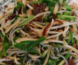 鴨絲炒豆芽 鴨絲炒豆芽