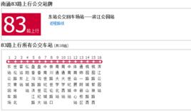 南通公交83路 南通公交83路