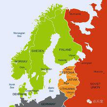 1939年時北歐的國境線分劃