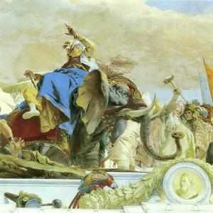 《奧林匹斯諸神和世界四大部分（局部）》