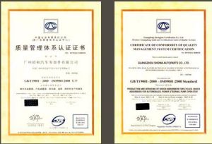 廣州昭和汽車零部件有限公司榮譽