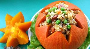 小米飯南瓜盅 小米飯南瓜盅