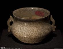 哥窯青釉魚耳爐