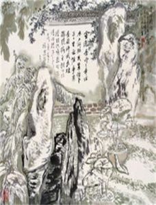 陸一飛摩耶精舍立軸 陸一飛摩耶精舍立軸