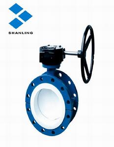 蝸輪襯氟蝶閥 蝸輪襯氟蝶閥