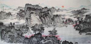 新金陵畫派山水畫家李學明（李小明） 國畫