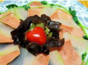 木耳火腿蒸冬瓜 木耳火腿蒸冬瓜