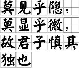 莫見乎隱,莫顯乎微,故君子慎其獨也 莫見乎隱,莫顯乎微,故君子慎其獨也