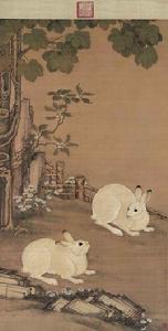 梧桐雙兔圖 梧桐雙兔圖