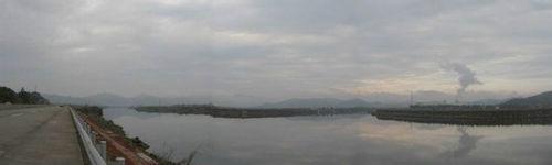 梅州市丙村外埠石窟河匯入梅江處