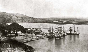 1867年的打狗港（今高雄港）哨船頭