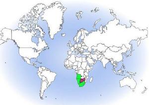 桃臉牡丹鸚鵡分布圖