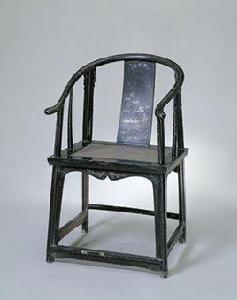 清黑漆嵌螺鈿圈椅 清黑漆嵌螺鈿圈椅