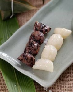 端午黑白枕形粽子 端午黑白枕形粽子