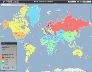 世界胸部大小地圖 世界胸部大小地圖