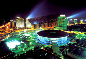 上海體育館夜景