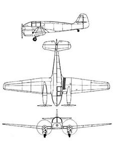 愛羅45輕型飛機三視圖