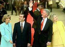 弗雷總統及其夫人和美國總統柯林頓及其夫人