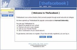 2004年facebook登入界面
