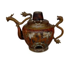 民國雙龍銅壺