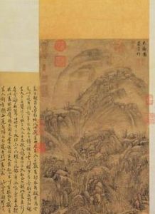 元黃公望溪亭山色軸