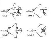 F-X計畫中NASA提出的4種戰鬥機氣動布局方案