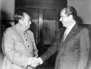 毛澤東會見首次出訪新中國的美國總統尼克森