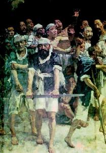 《田橫五百士》局部