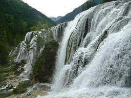 九寨溝珍珠灘瀑布 九寨溝珍珠灘瀑布