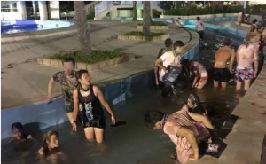 2015年6月27日晚，台灣新北市八里的八仙水上樂園舉辦派對活動期間，舞台忽然不明原因起火