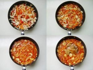 茄汁雞油菇意面 茄汁雞油菇意面