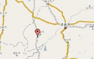 （圖）朱老莊鄉在山東省內位置