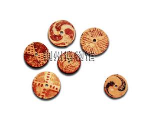 石家河文化彩陶紡輪 石家河文化彩陶紡輪