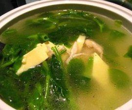 萵筍葉豆腐湯 萵筍葉豆腐湯