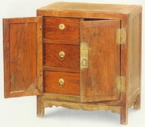 （圖）黃花梨方角櫃式藥箱 ·明朝