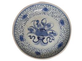 清青花一束蓮紋大盤 清青花一束蓮紋大盤