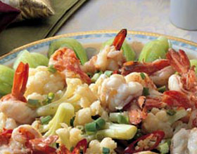 西蘭拌蝦球 西蘭拌蝦球