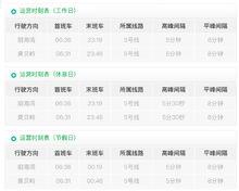 下水徑首末班時間表