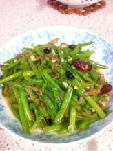 丁香魚炒通菜 丁香魚炒通菜