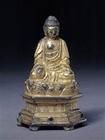 明周府造銅鎏金佛坐像 明周府造銅鎏金佛坐像