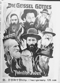 一本反猶的小冊子的封面：上帝的災難：波蘭猶太人